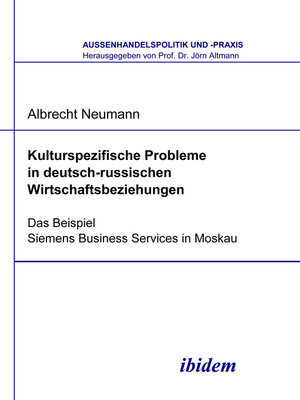 cover image of Kulturspezifische Probleme in deutsch-russischen Wirtschaftsbeziehungen